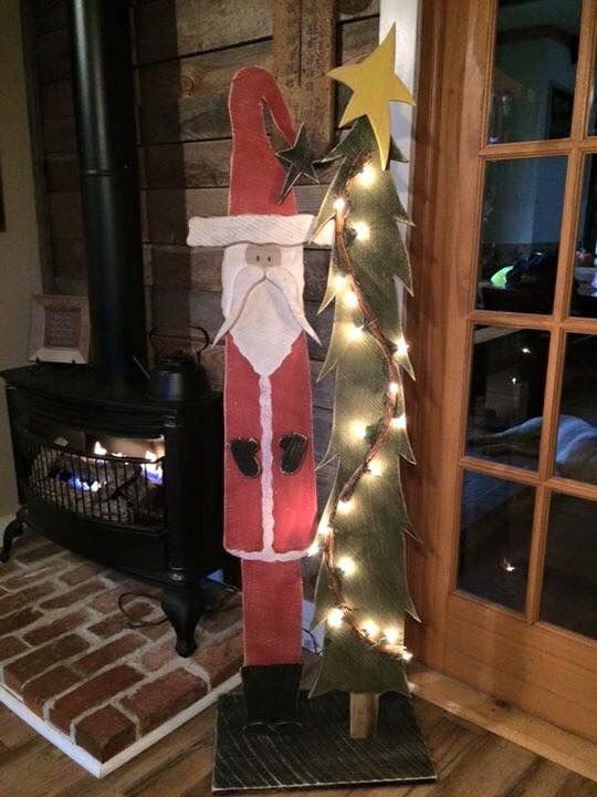 albero e babbo natale fai da te con pallet.