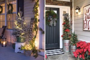 L'alberello di Natale sotto al portico: le più belle idee per decorare l'ingresso alberello di Natale sotto al portico