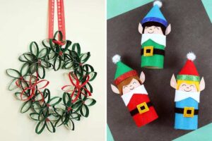 I rotoli di carta igienica si trasformano in belle decorazioni per Natale: ispiratevi Decorazioni fai da te per Natale riciclando rotoli vuoti di carta igienica.