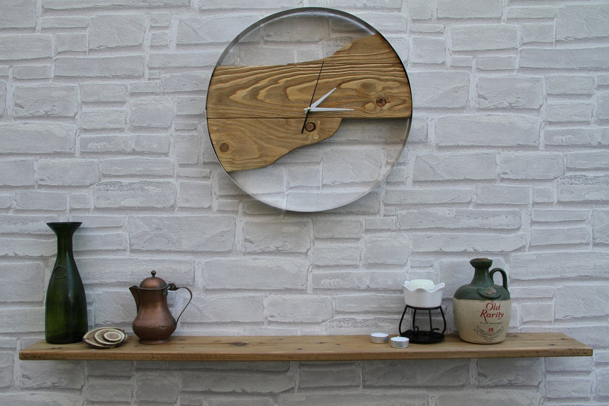 orologio da parete fai da te in legno e ferro stile moderno