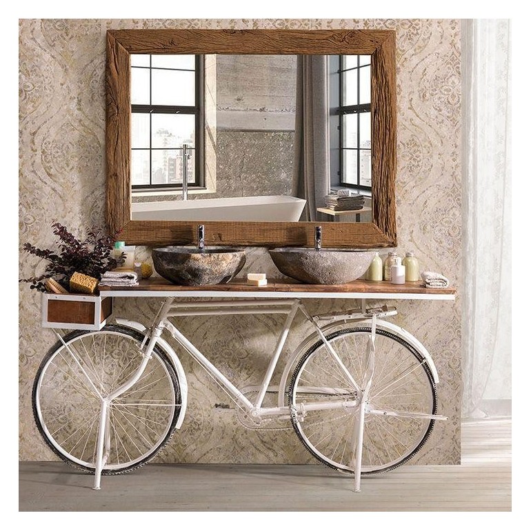 Consolle con bicicletta per il bagno.