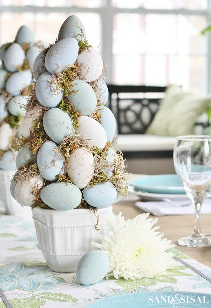 Easter Egg Topiary Tree #easter #decoration #spring #diy #decorhomeideas