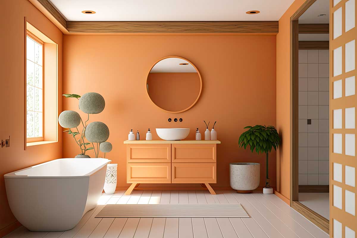 Idee di bagni moderni colorati.
