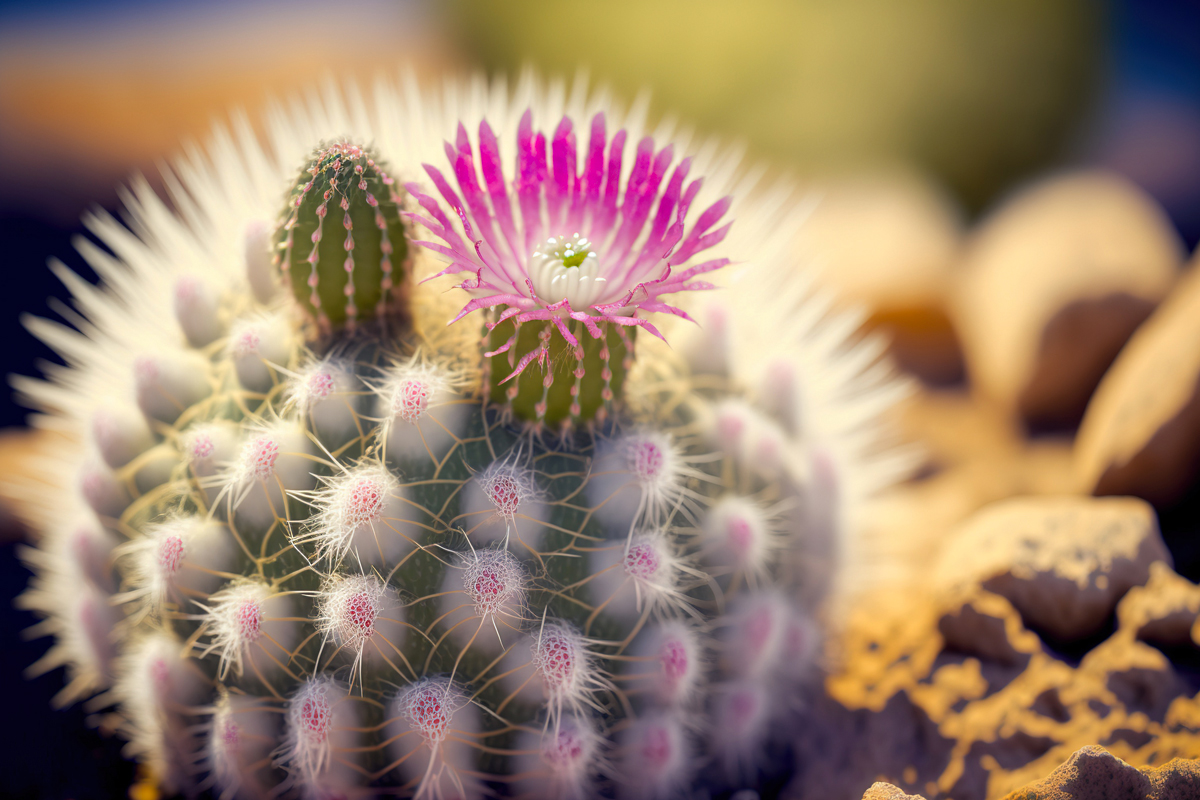 Cactus, Mammillaria plumosa