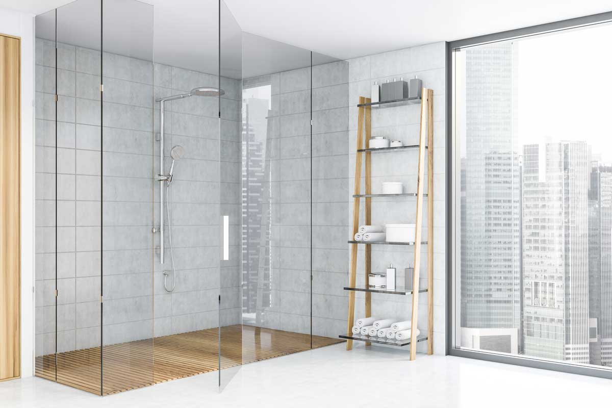 bagni moderni con doccia walk-in