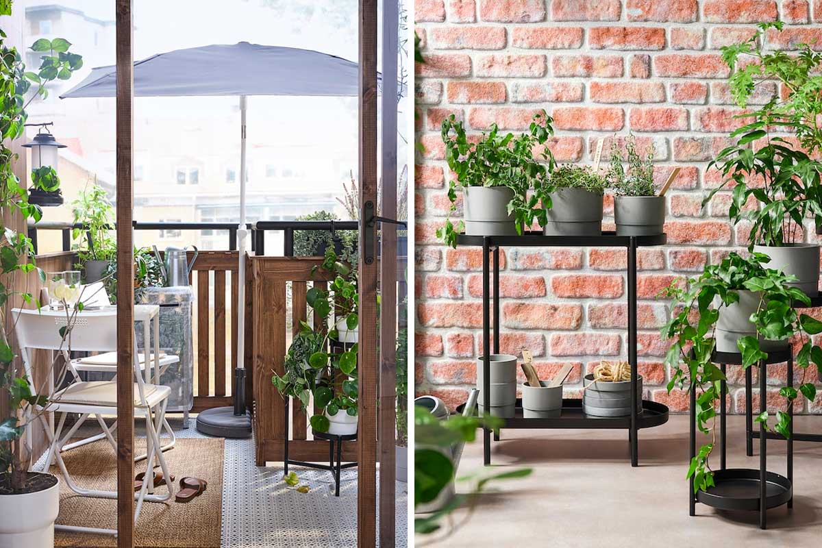 balcone piccolo Ikea primavera