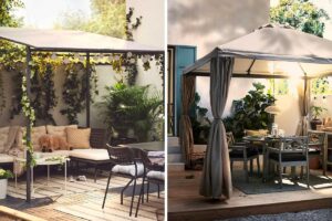 Ombrelloni e gazebi Ikea per un rifugio davvero relax in giardino: lasciatevi ispirare Ombrelloni e gazebo da giardino di Ikea