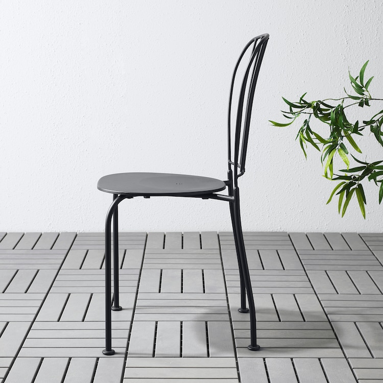 LÄCKÖ Sedia da giardino, grigio