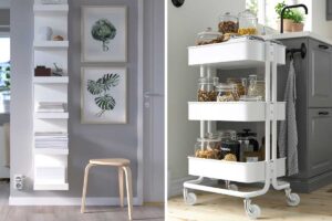 soluzioni IKEA per sistemare e ottimizzare lo spazio in una casa piccola