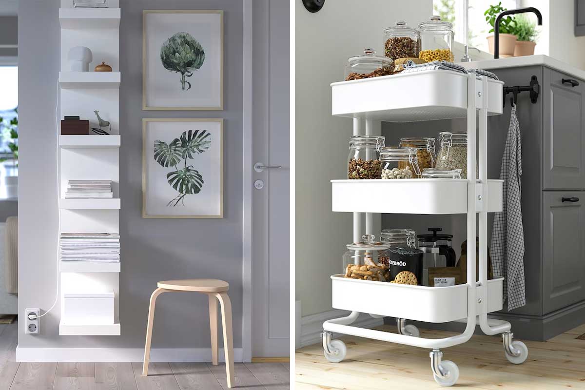 soluzioni IKEA per sistemare e ottimizzare lo spazio in una casa piccola