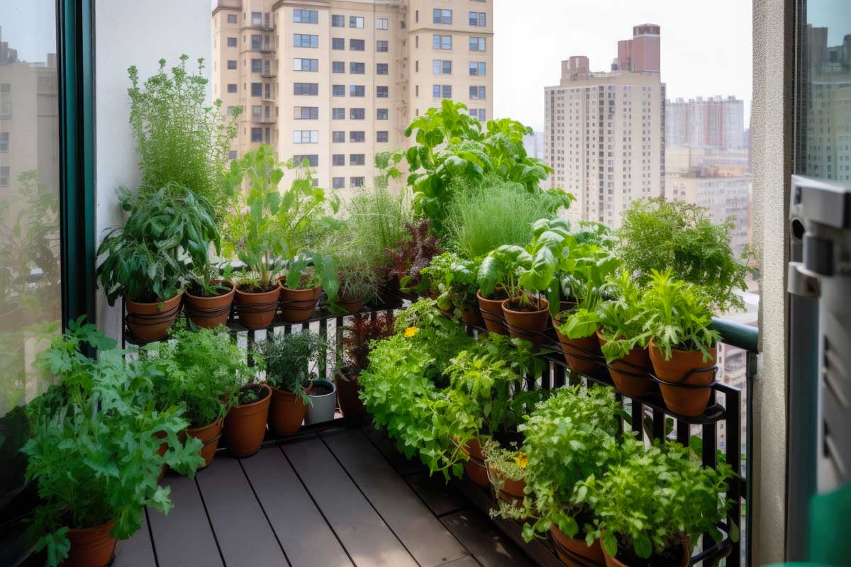 Orto di luglio sul balcone.