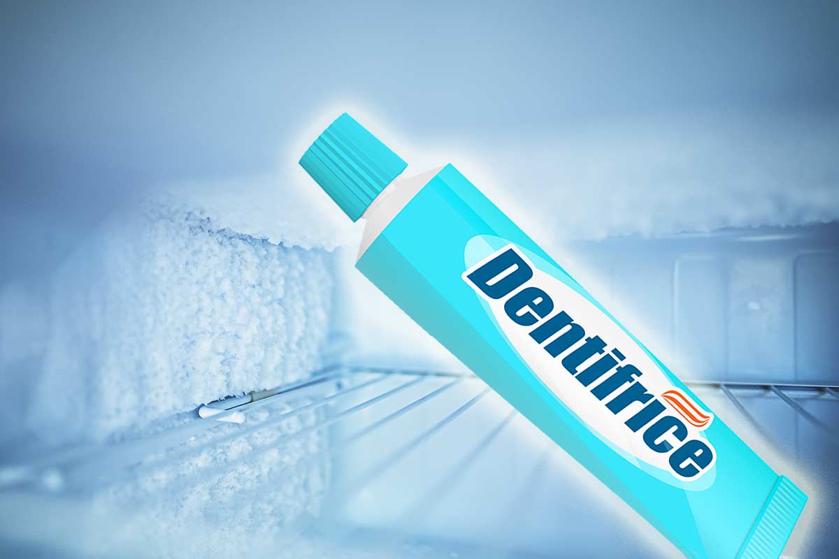 dentifrice in congelatore