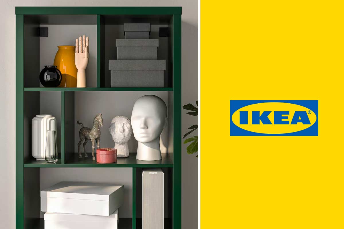 IKEA KALLAX verde in fine serie: la credenza moderna che ottimizza spazio e ordine visivo