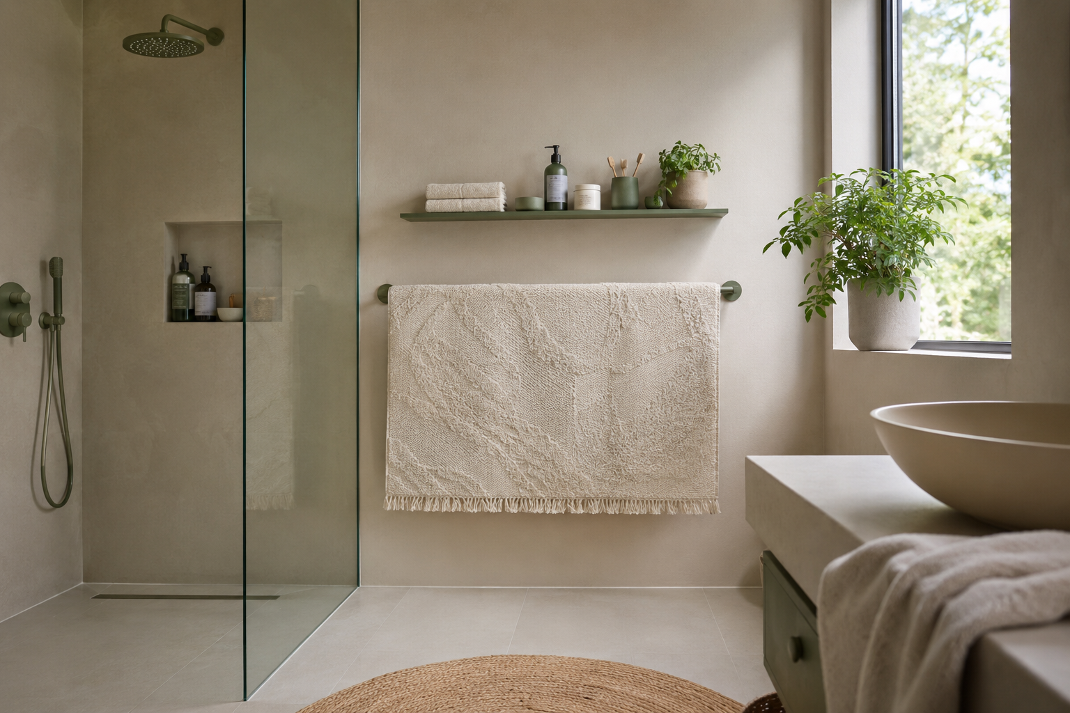 Tessili leggeri in bagno d'estate