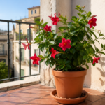 Dipladenia in vaso a luglio: il controllo che evita fiori mosci e foglie gialle sul balcone