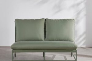 Divano da giardino Maisons du Monde verde kaki a due posti