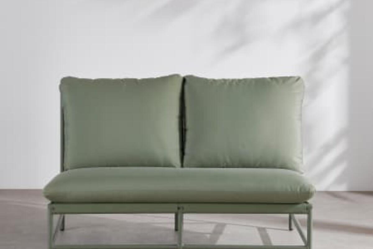 Divano da giardino Maisons du Monde verde kaki a due posti