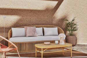 Terrazzo con tappeto da esterno Maisons du Monde MORELLO beige e marrone