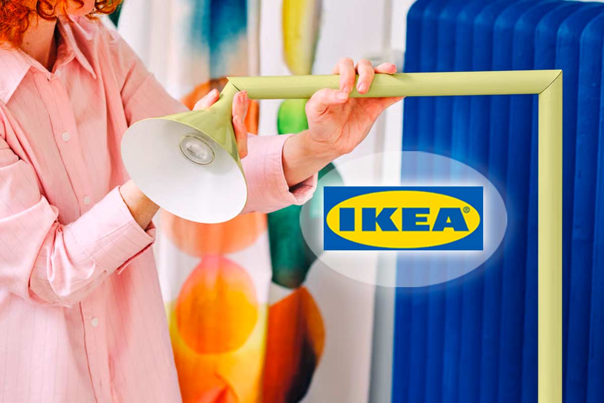 Lampada da terra IKEA PS 2026 gialla