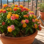 Lantana in vaso a Luglio