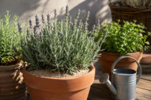 Lavanda sfiorita a luglio