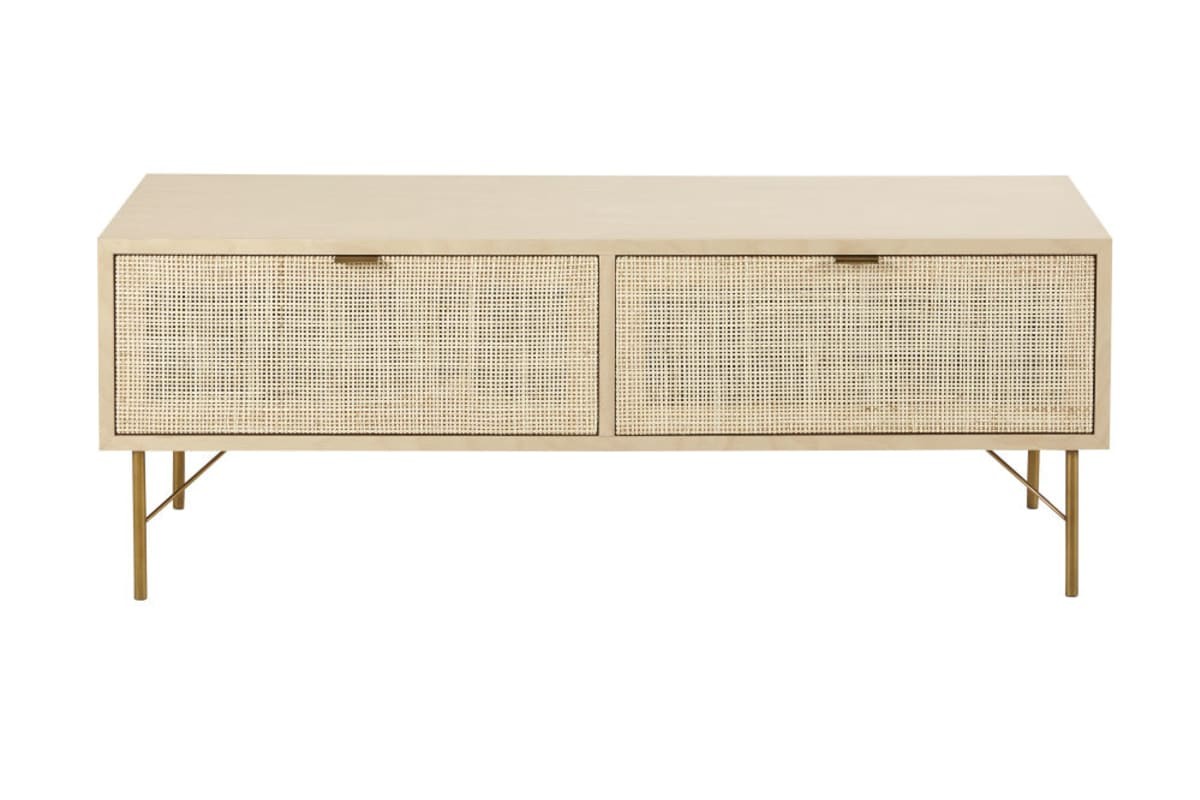 Mobile TV Solstice Maisons du Monde con ante intrecciate in rattan