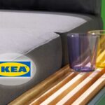 Set IKEA REVSKÄR antracite da esterno con divano chaise longue e tavolino