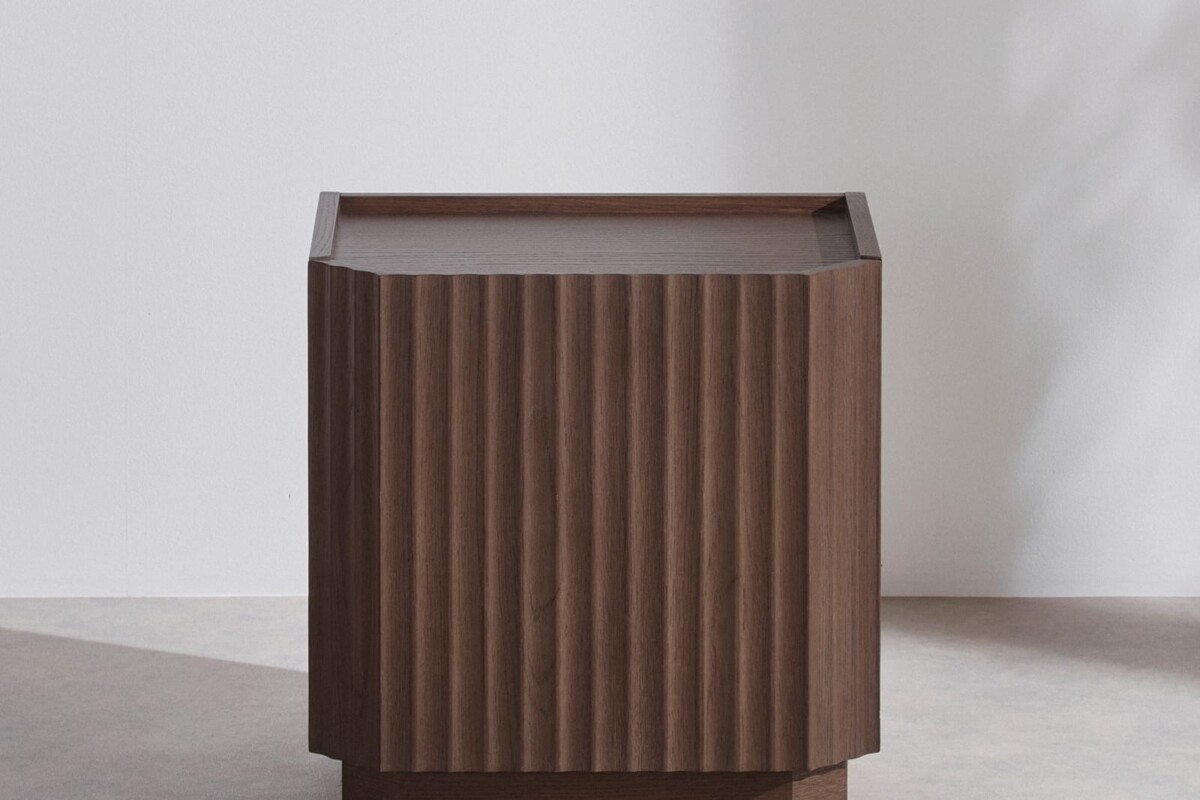 Comodino BOSCO Maisons du Monde in rovere tinto marrone scuro