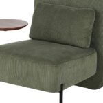 Poltrona DAKER verde oliva con tavolino scrittoio rimovibile
