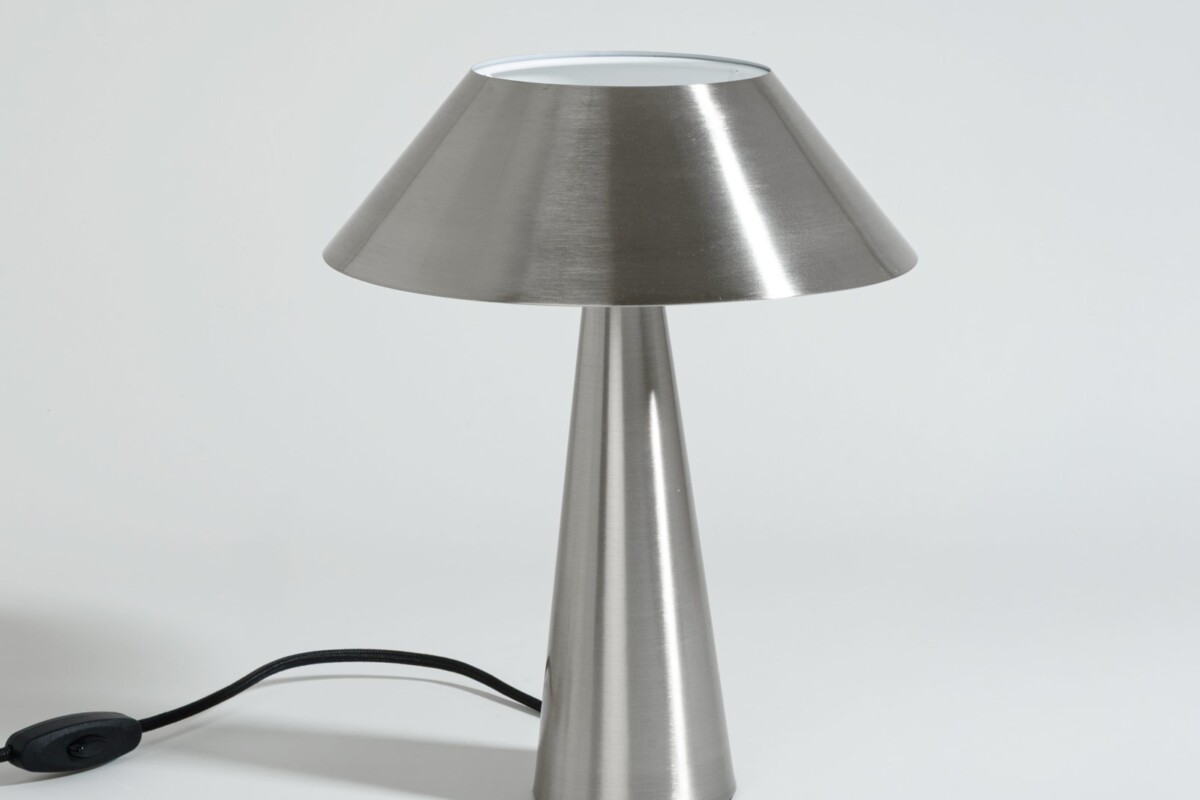 Lampada conica KYOTO Maisons du Monde in acciaio argentato