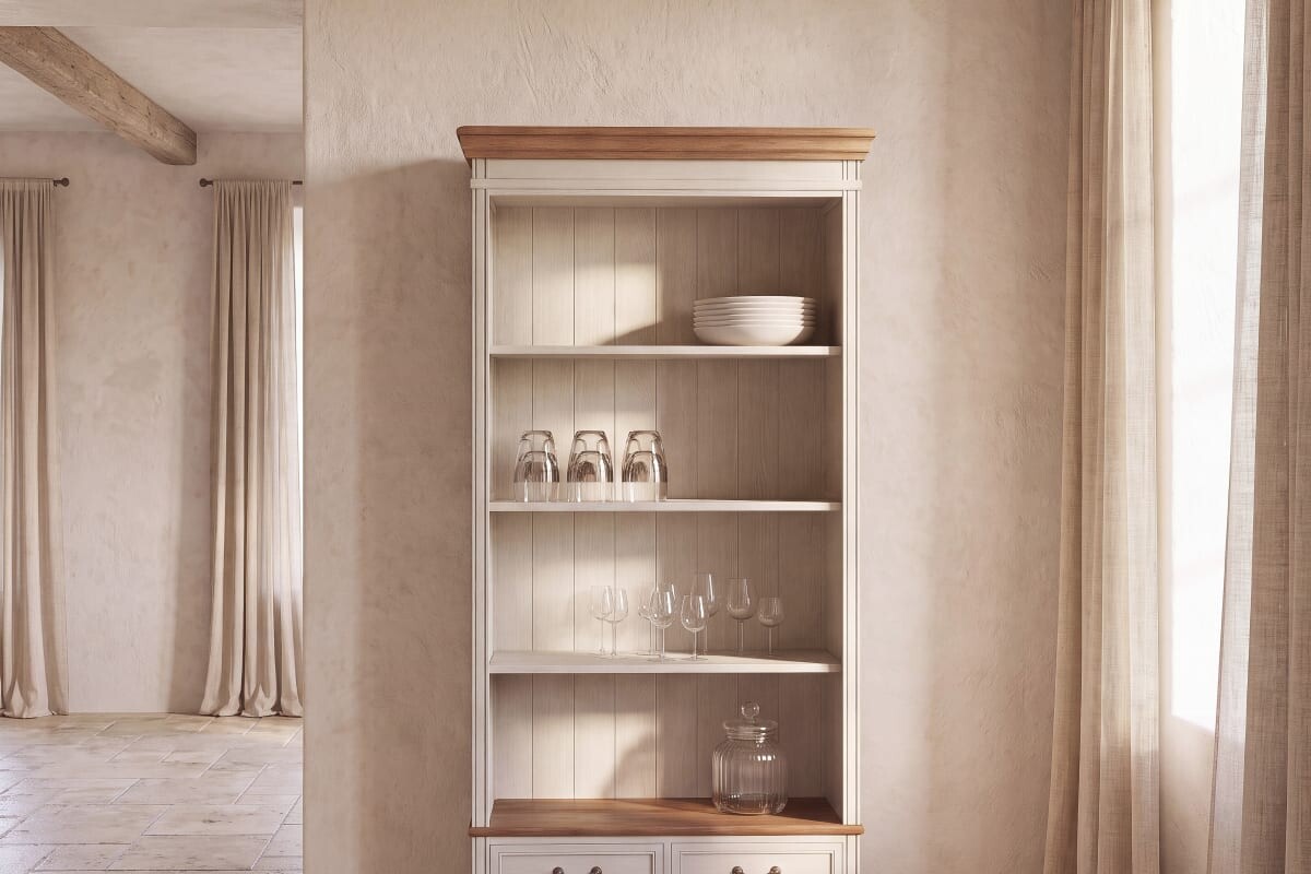 Libreria Léontine Maisons du Monde con tre ripiani e due cassetti