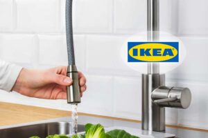 Miscelatore ÄLMAREN IKEA in acciaio inox con bocca estraibile