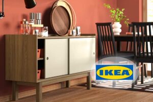 Buffet FÖRSÄLJARE IKEA beige con ante scorrevoli