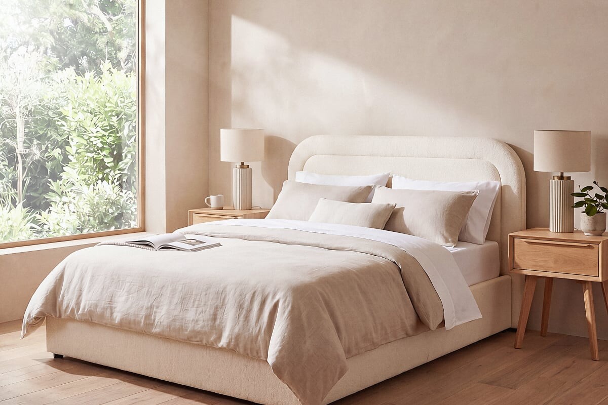 Maisons du Monde mette il cambio di stagione nel vano da 21,5 centimetri del letto BULDOS