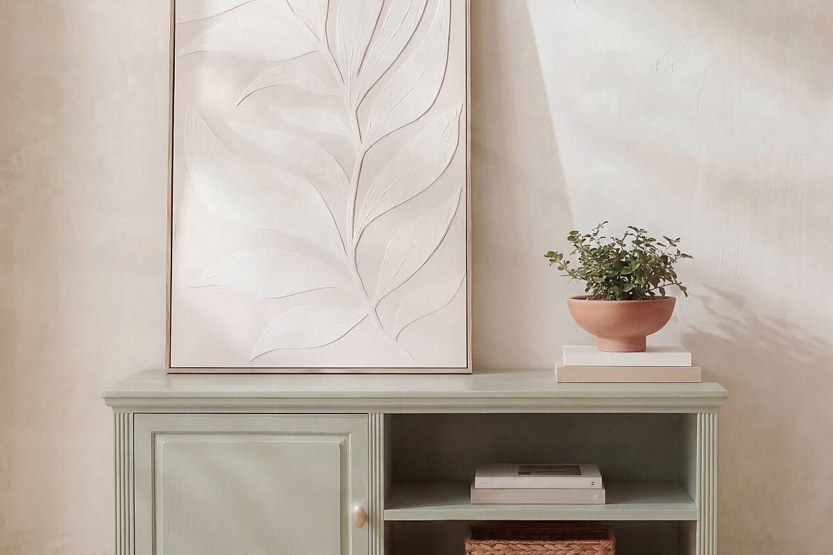 Mobile TV Dalia di Maisons du Monde con due vani aperti e anta laterale