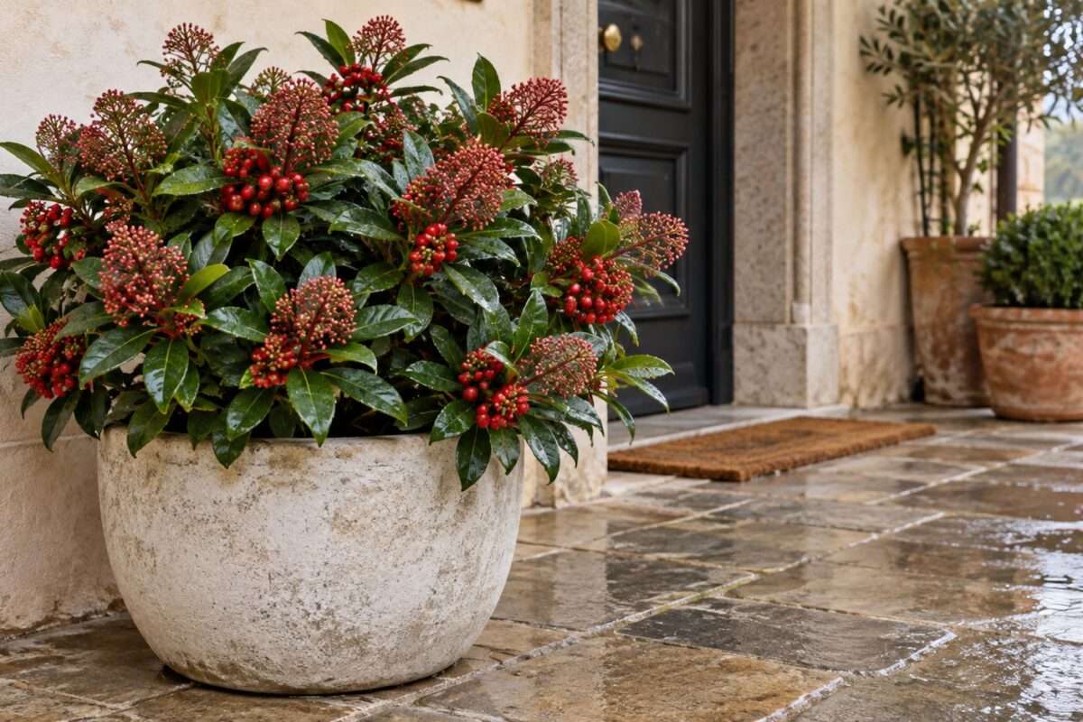 Come bagnare la Skimmia quando le notti diventano fredde: la regola per evitare radici fradice