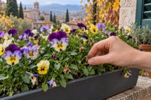 Fiori stanchi sulle viole cornute? Il gesto di pochi secondi che riattiva subito la fioritura