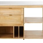 Isola da cucina DELVIN di Maisons du Monde in mango con piano effetto terrazzo
