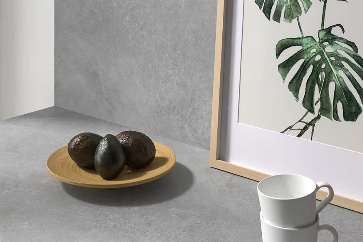 Pannello LYSEKIL di IKEA double face nella versione grigio chiaro ed effetto cemento bianco opaco