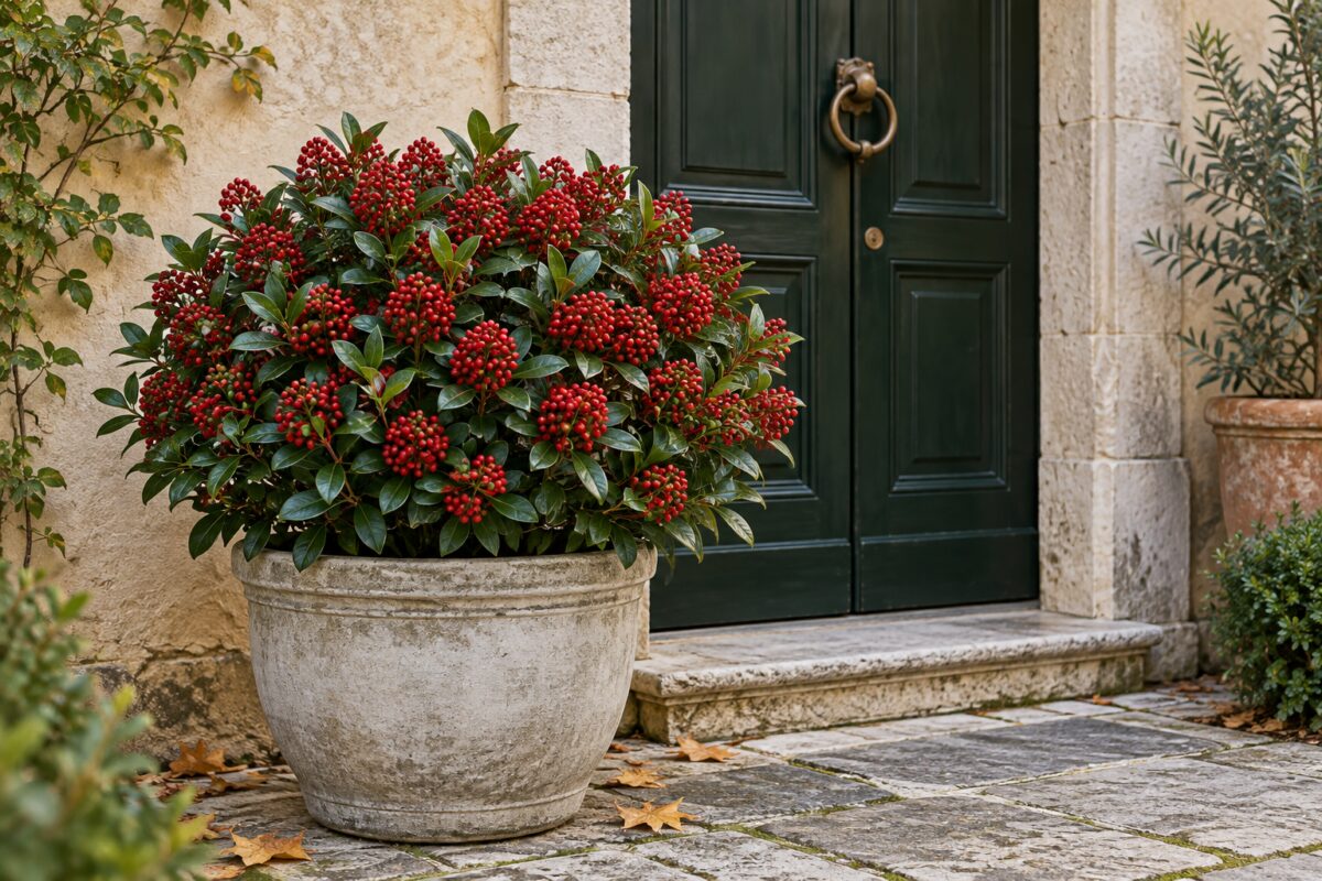 Vuoi una Skimmia piena di bacche rosse in inverno? L’etichetta fondamentale da controllare prima di comprarla